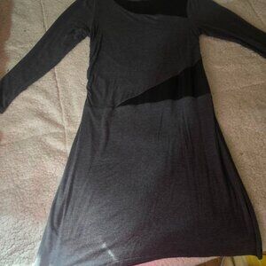Women’s Professional Long Sleeve Work Dress | Size Large | Gray & Black